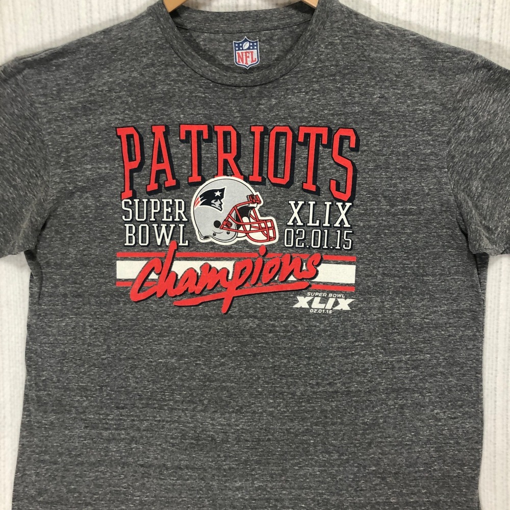 New England Patriots Super Bowl XLIX Champions Graphic T-Shirt Men's Size XXL